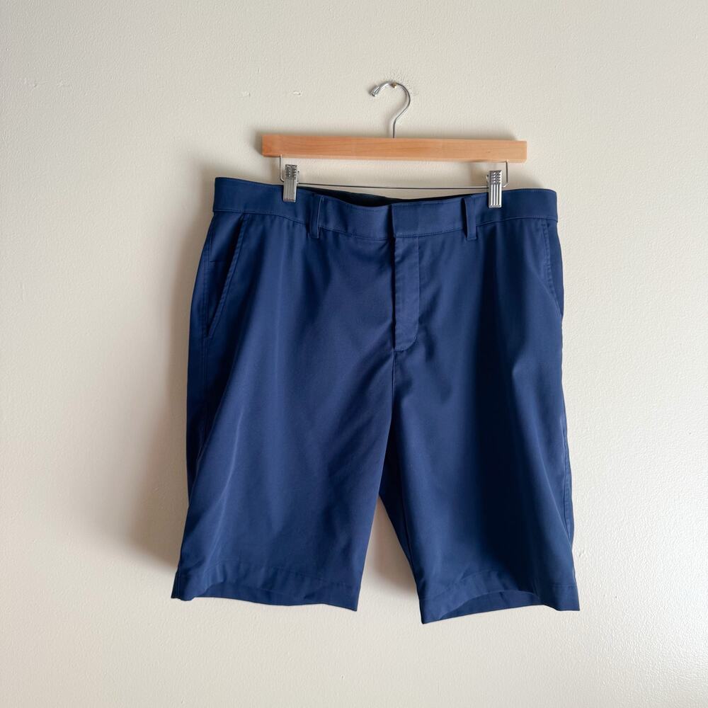 Nike Navy Blue Golf Tour Chino Dri Fit 10" Shorts Size 38 Country Club Golfing